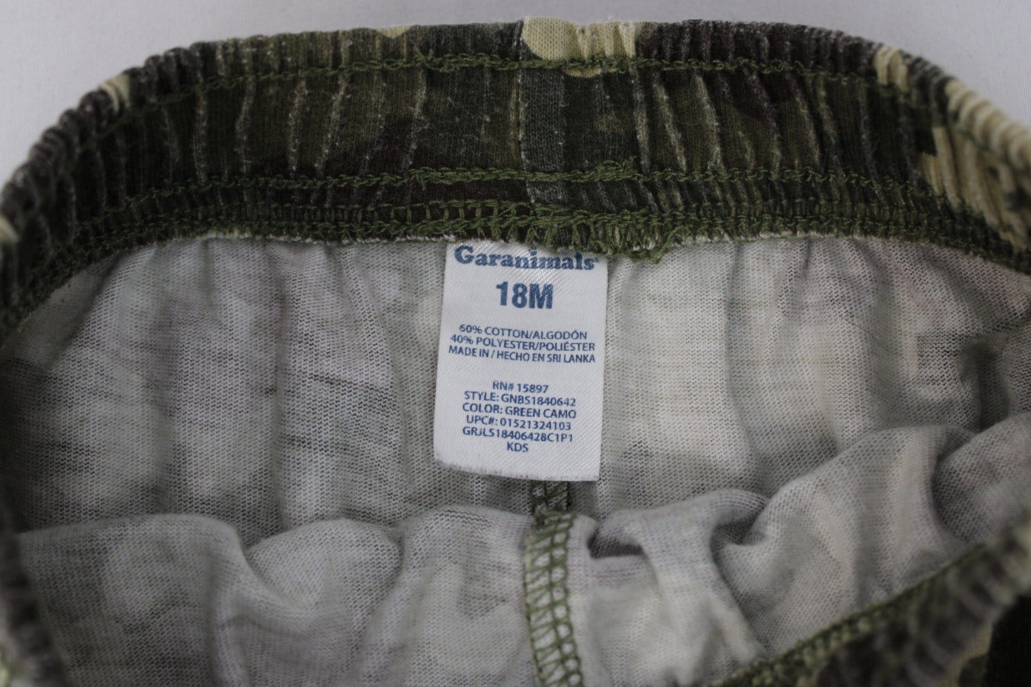 Old Navy/Garanimals Camo Pants Bundle, Green, Infants 18M