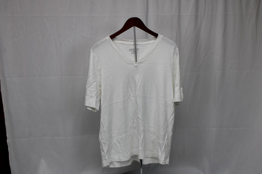 Chico’s Everyday Short Sleeve T-Shirt, White, Women’s S