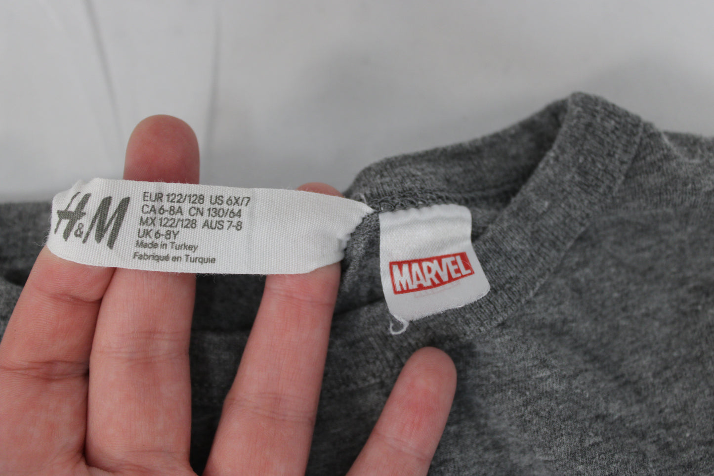 Marvel Spiderman Long Sleeve Shirt, Gray, Boys 6/7