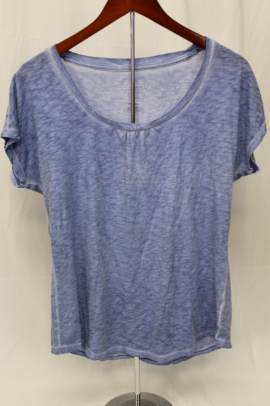 Sonoma Sun Washed Short Sleeve Shirt, Blue, Women’s M