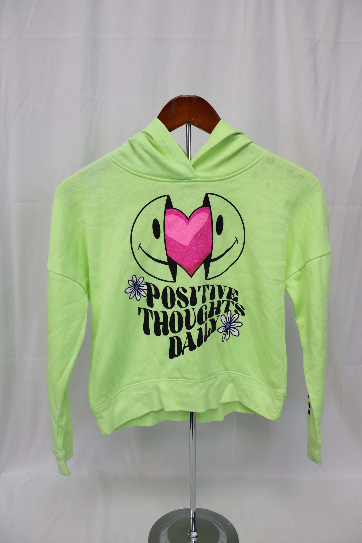 Justice Positive Thoughts Daily Hoodie, Green, Youth M