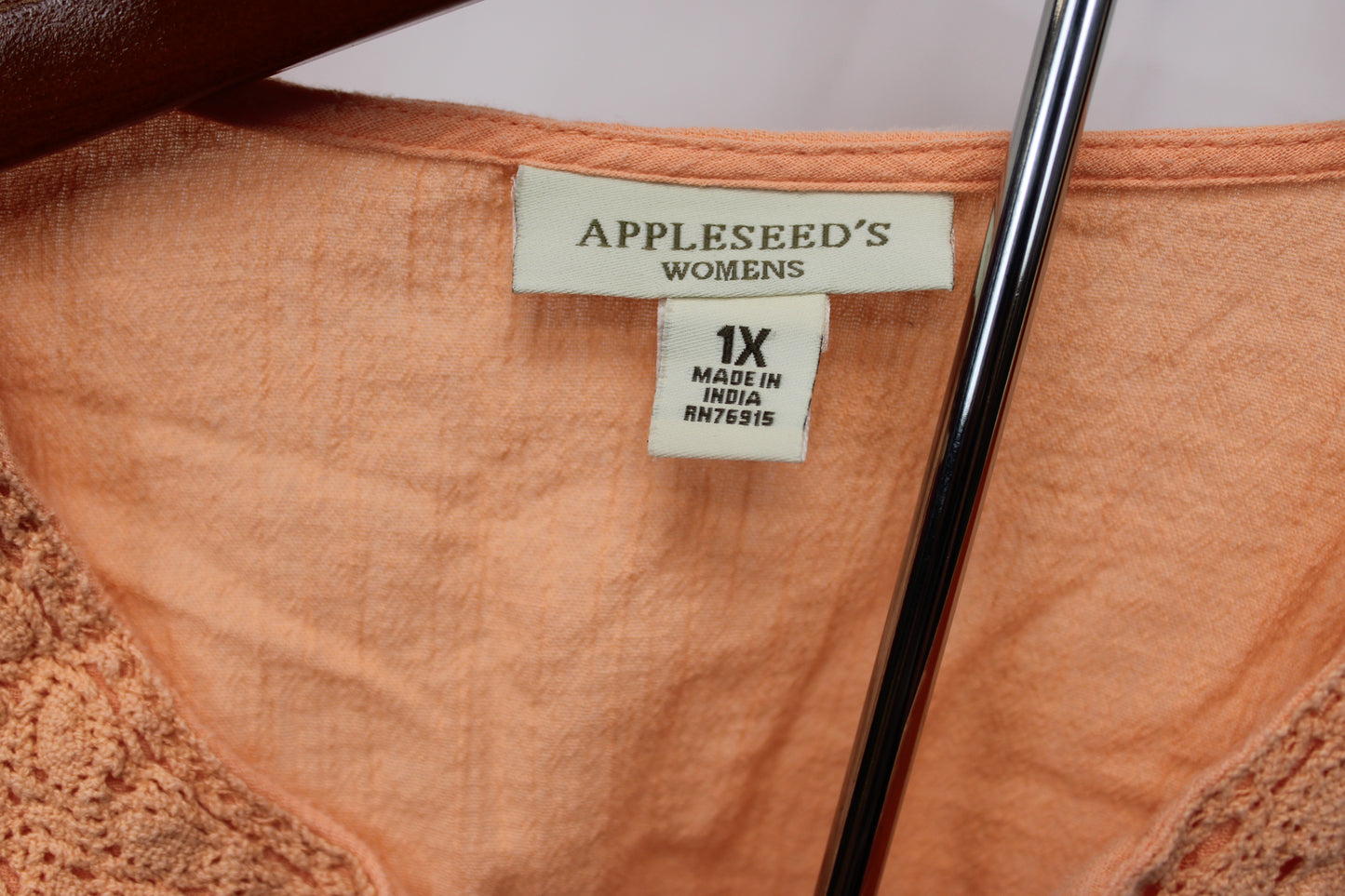 Appleseed’s Blouse, Peach, Women’s XL