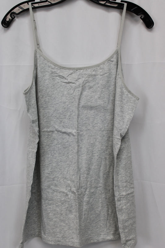 Time and Tru Spaghetti Strap Tank Top, Gray, Women’s XXL