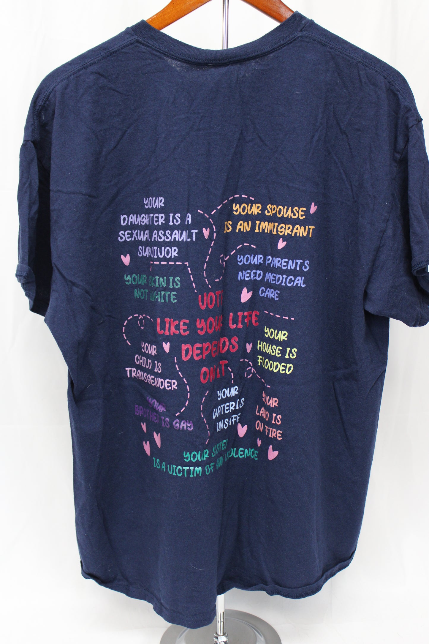 Gildan Like Your Granddaughters Rights Depend on it T-shirt, Navy, Women’s XL