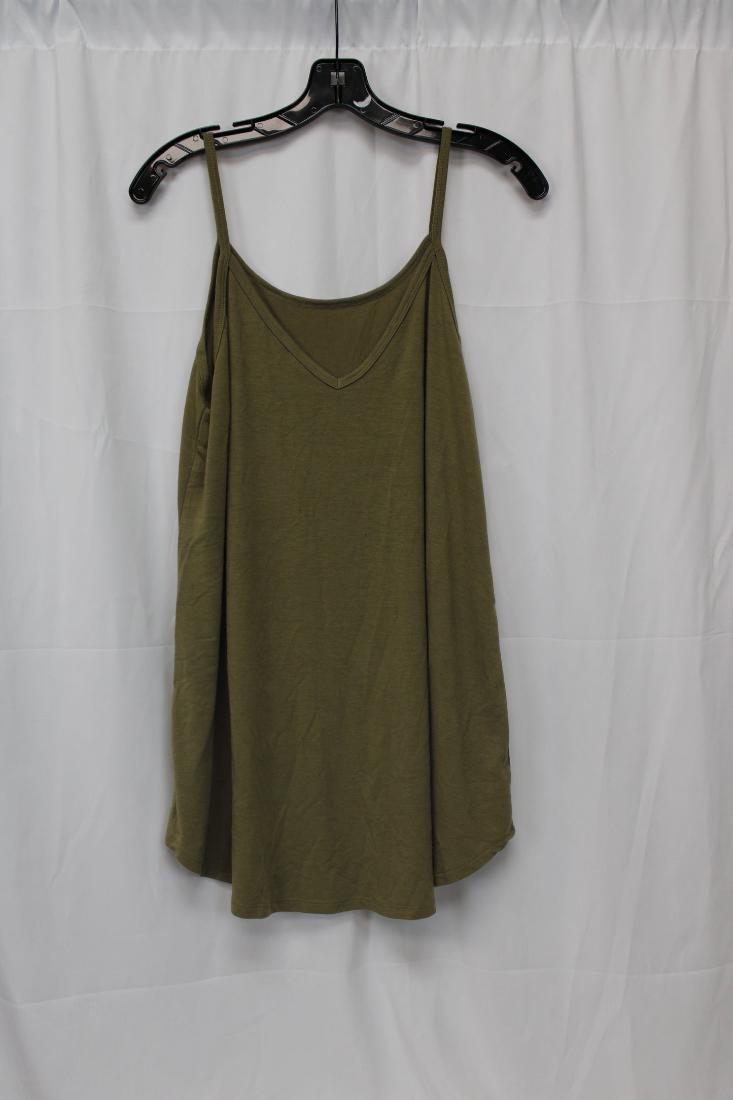 Zenana Flowly Spaghetti Strap Tank Top, Green, Women’s XL