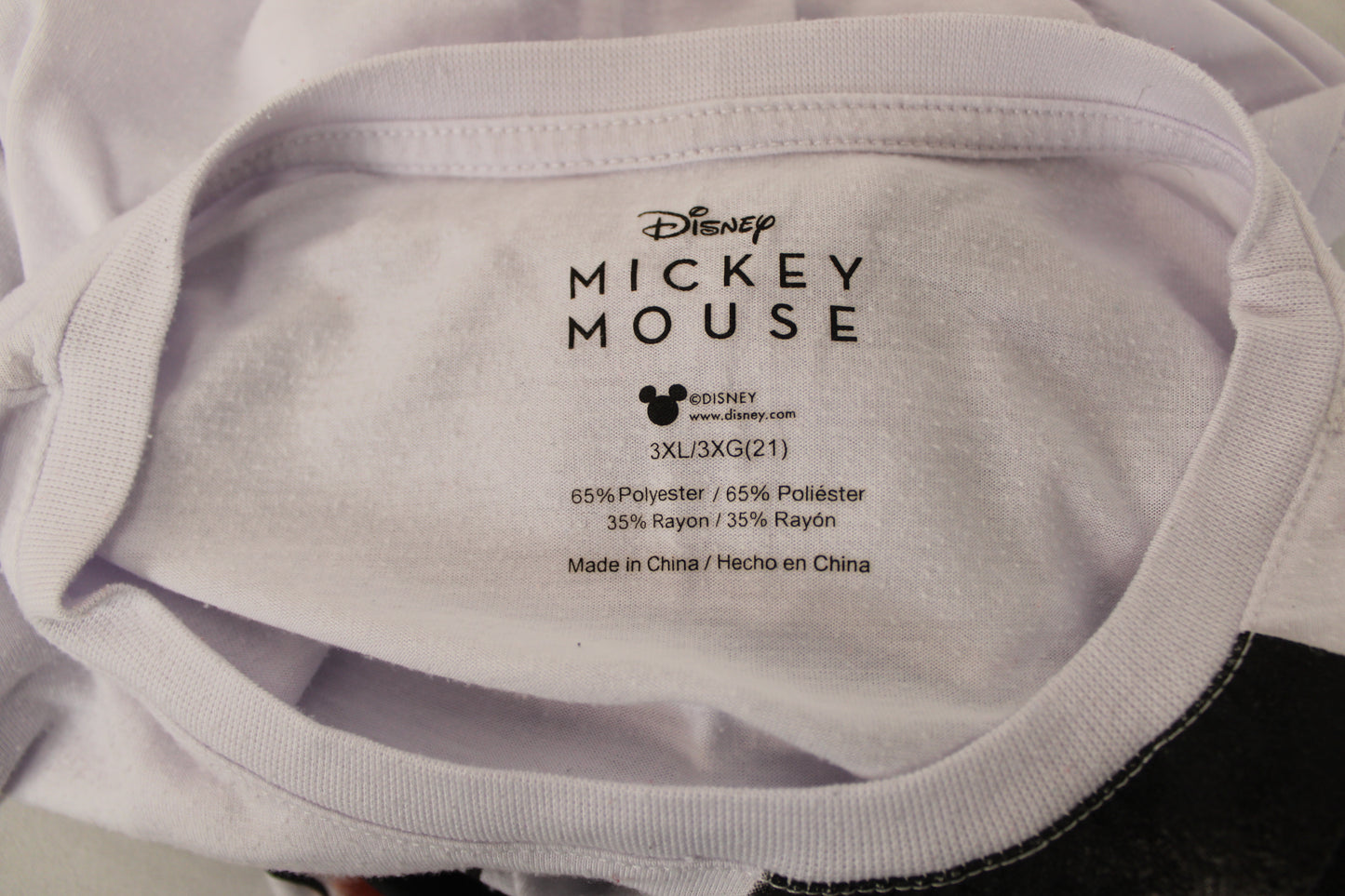 Disney Mickey Mouse T-Shirt, White, Women’s XXXL