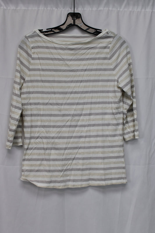 A New Day Stripped Quarter Length T-Shirt, Women’s M