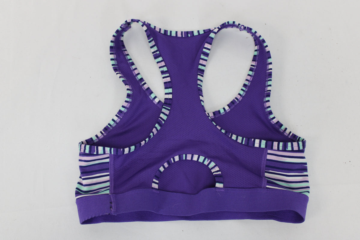 Youth Multicolor Sports Bra, Purple, S