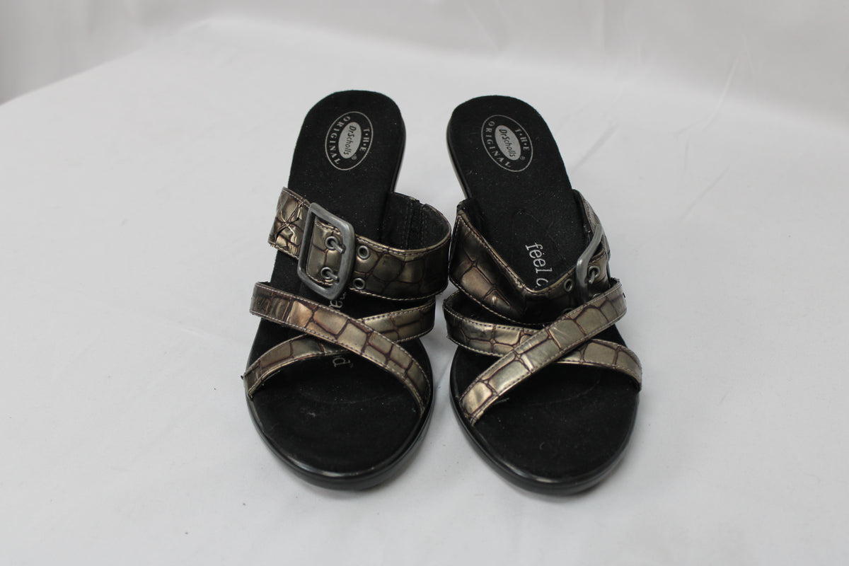 Dr. Scholls Strappy Heels, Brown/Black, Women’s 8.5