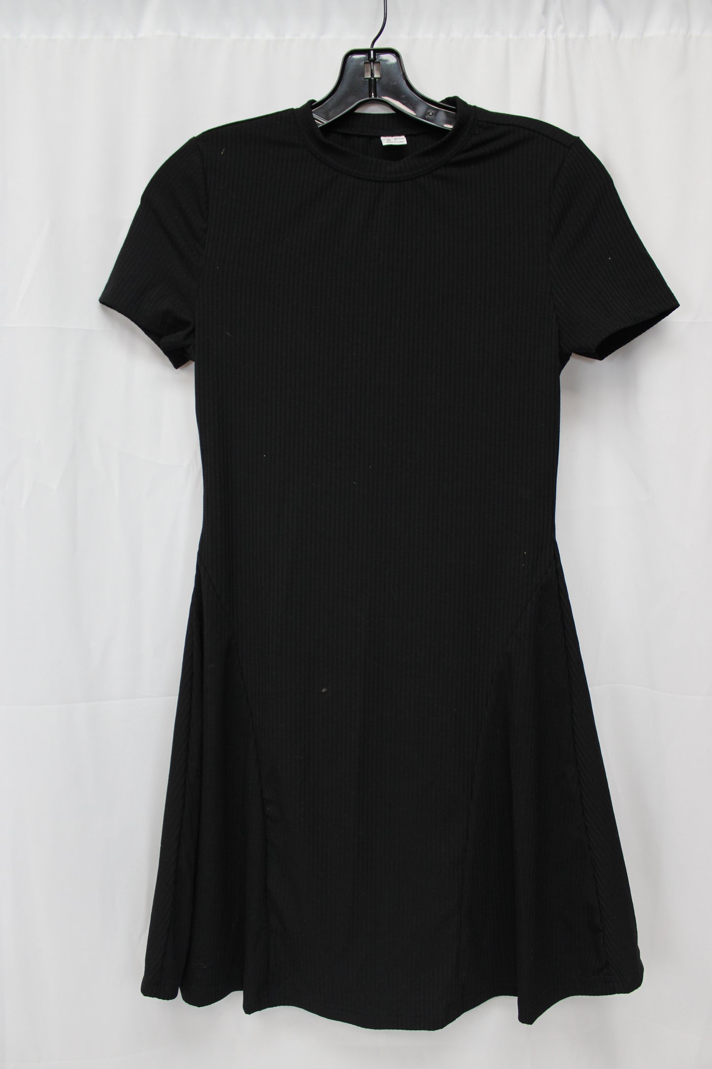 Women’s Short Sleeve Knit Dress, Black, XS