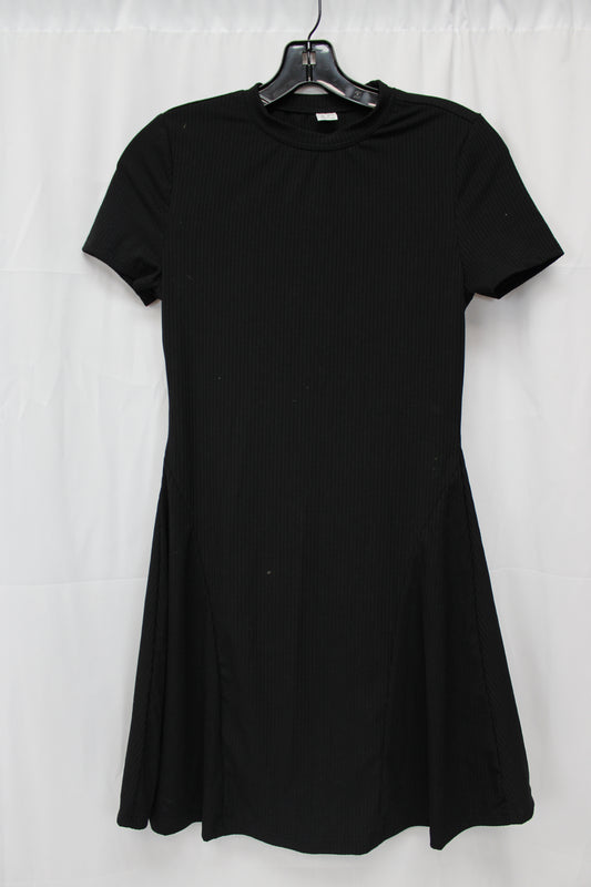Women’s Short Sleeve Knit Dress, Black, XS