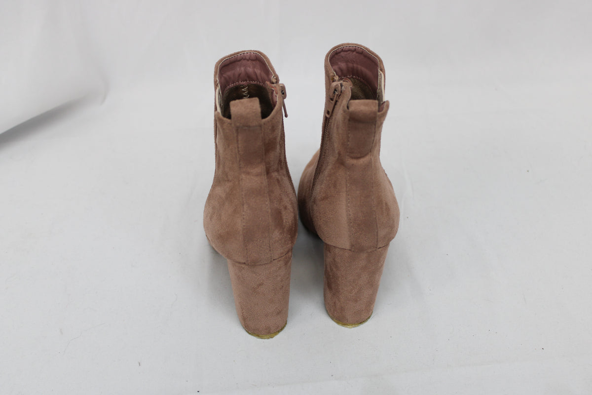 Allegra K Suede Heeled Boots, Pink, Women’s 7