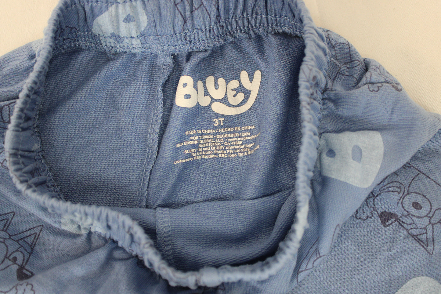 Bluey Sweatshorts, Blue, Boys 3T