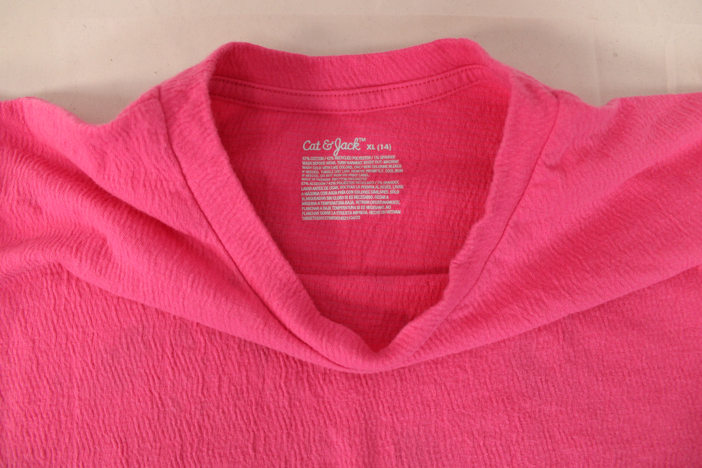 Cat & Jack Ruffled Sleeve T-Shirt, Pink, XL