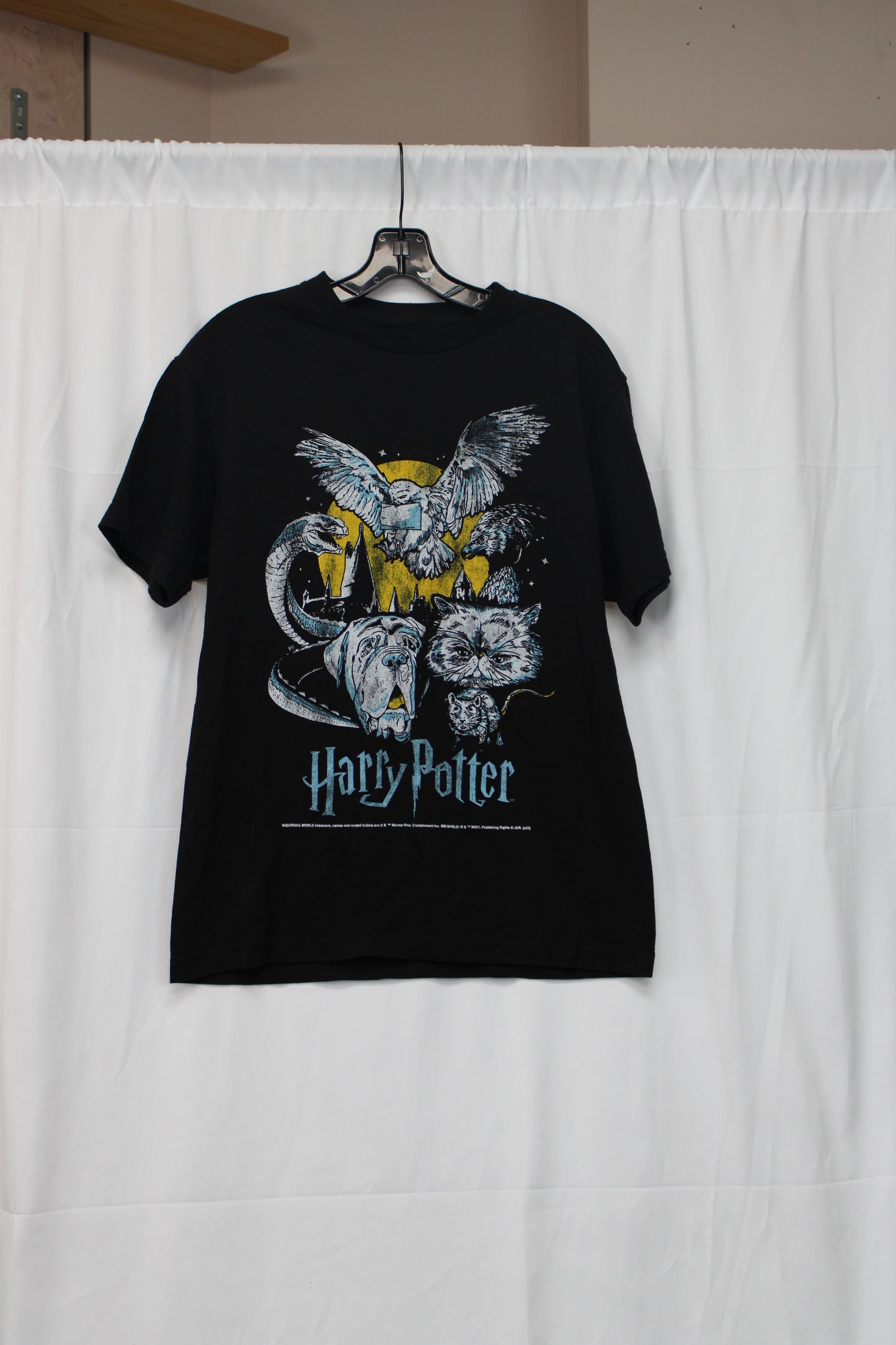 Men’s Short Sleeve Harry Potter T-Shirt, Black, L