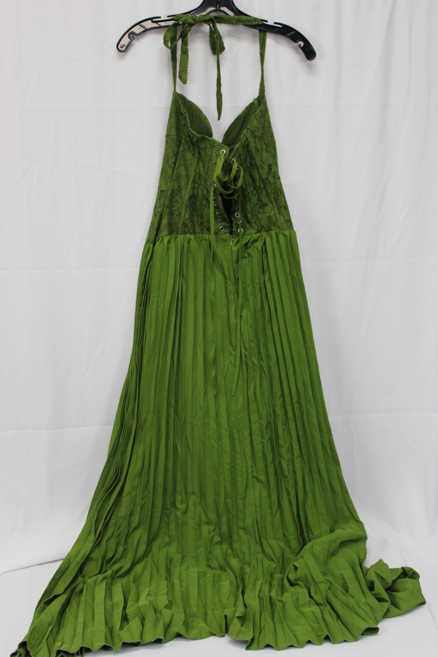 Women’s Floor Length Corset Dress, Green, XS