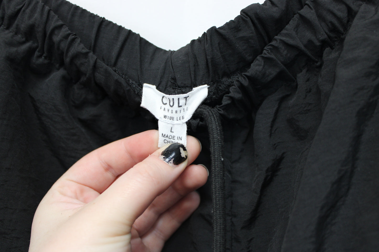 Cult Favorite Wide Leg Bow Sweatpants, Black, Women’s L