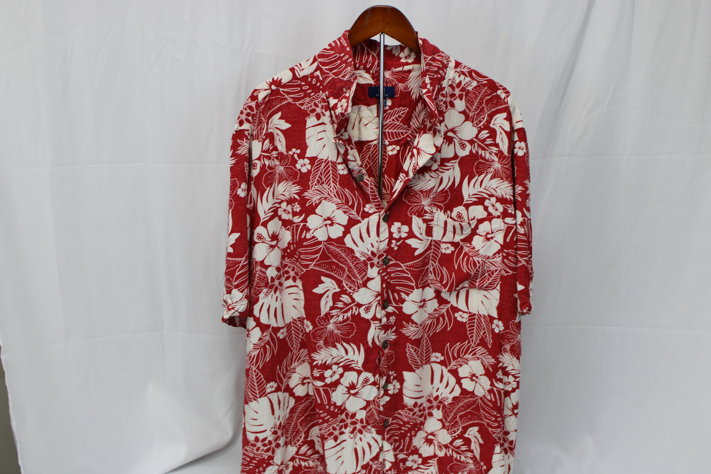 George Short Sleeve Button Down Dress Shirt, Floral Print, Men’s XXXL