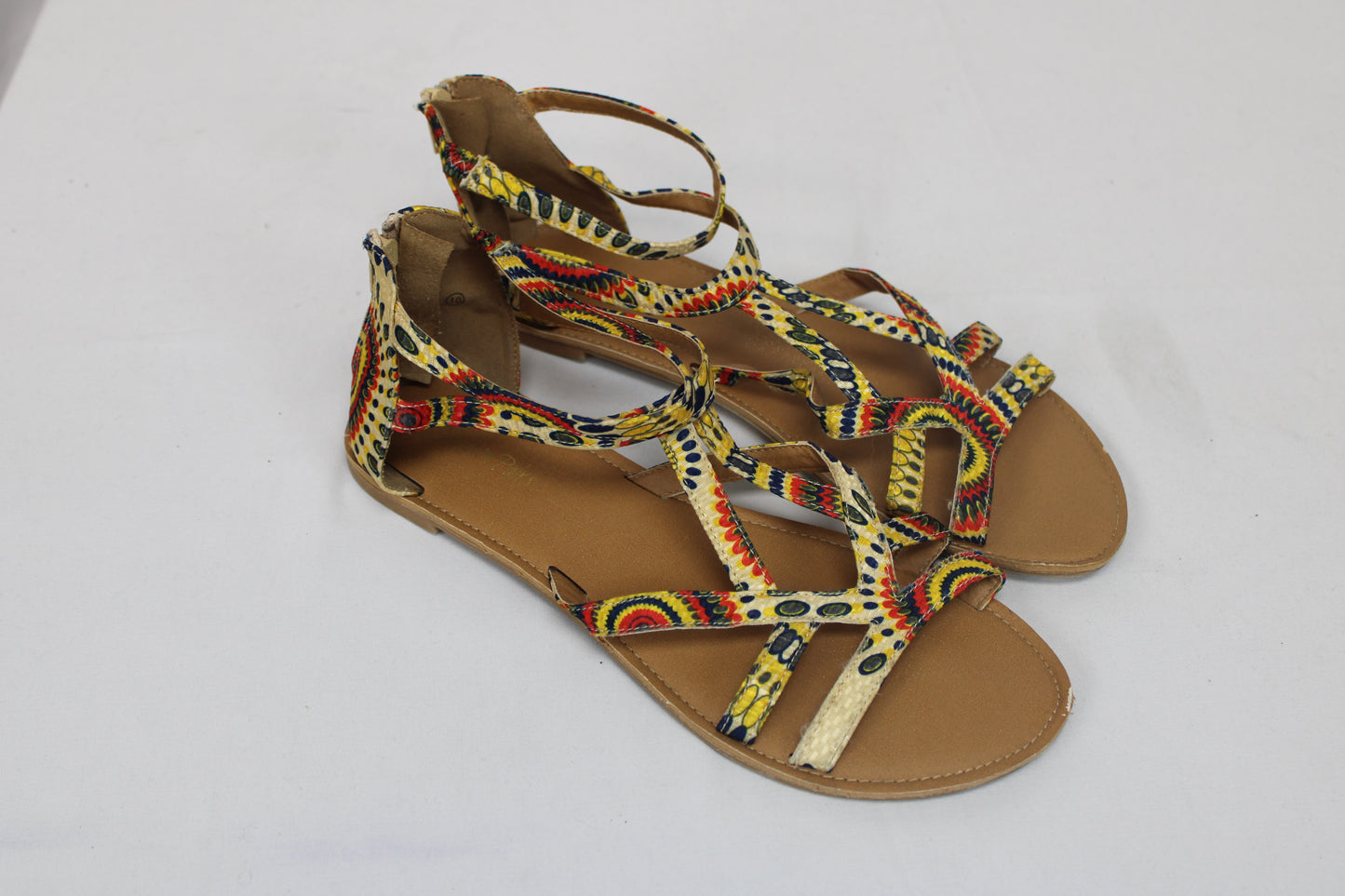 Dream Pairs Multicolor Strappy Sandals, Women’s 10