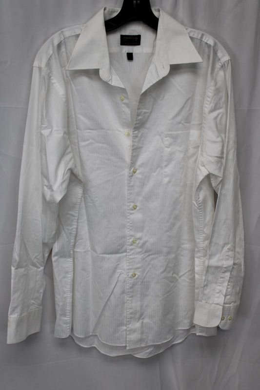 Arrow Long Sleeve Button Up Shirt, White, Men’s L