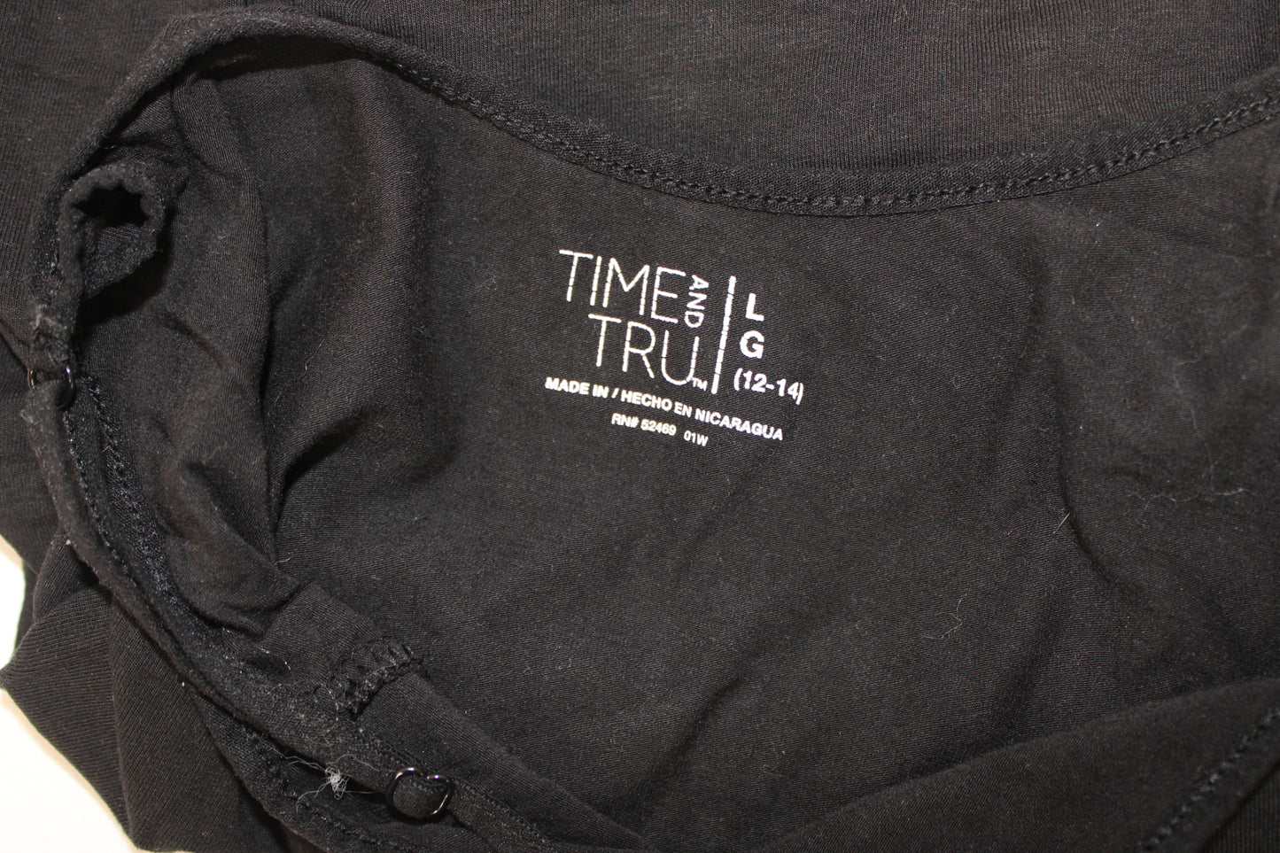 Time & Tru Tank Top, Black, Women’s L