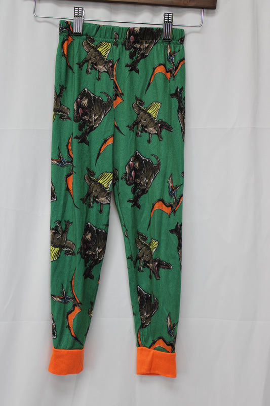 Dinosaur Pajama Pants, Green, Youth S (6)