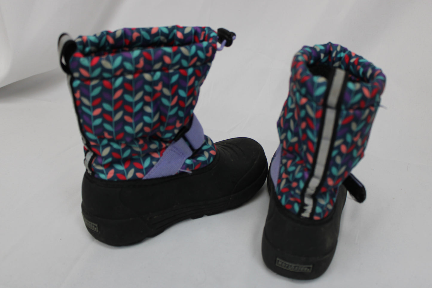 Northside Thinsulate Floral Snow Boots, Black, Youth 13