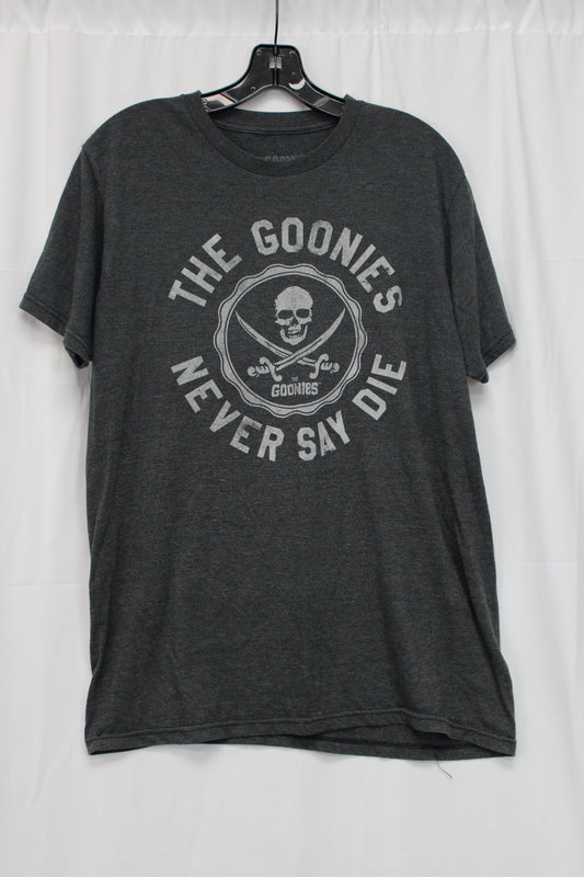 The Goonies Never Say Die Short Sleeve T-Shirt, Gray, Men’s XL