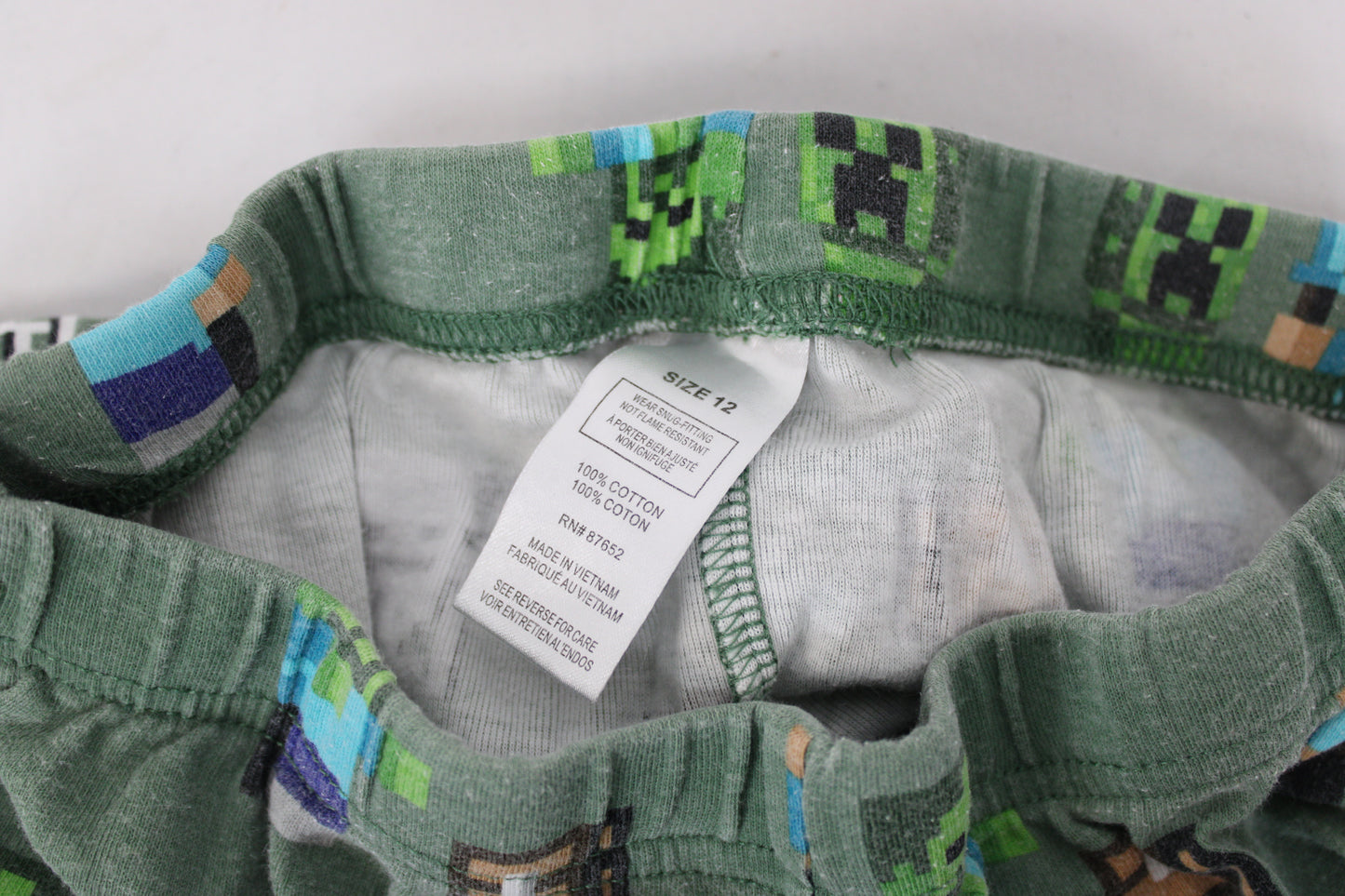 Minecraft Pajama Pants, Green, Youth L