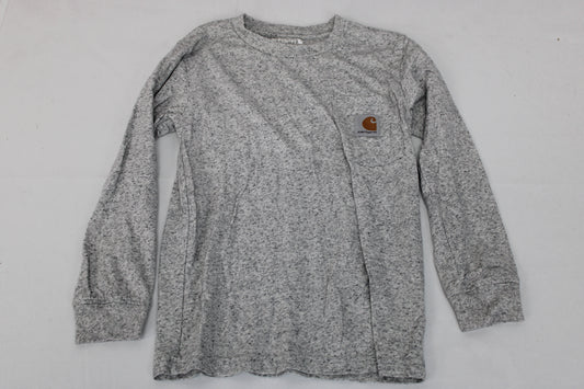 Carhartt Long Sleeve Shirt, Gray, Boys 7