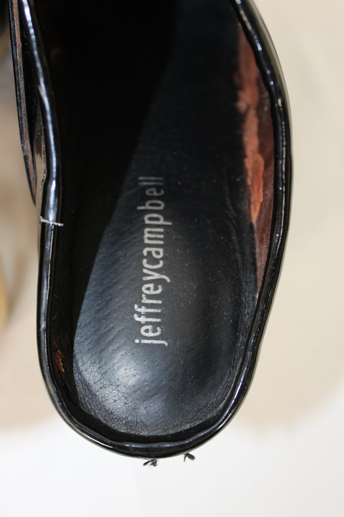 Jeffrey Campbell Patent Leather Slip-on Mule Clogs, Black, Women’s 9