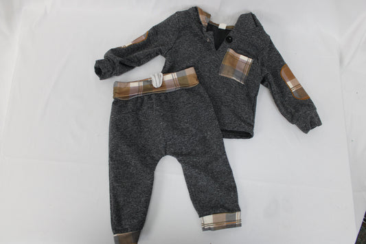 Two Piece Hoodie/Sweatpants, Gray, Youth 2T