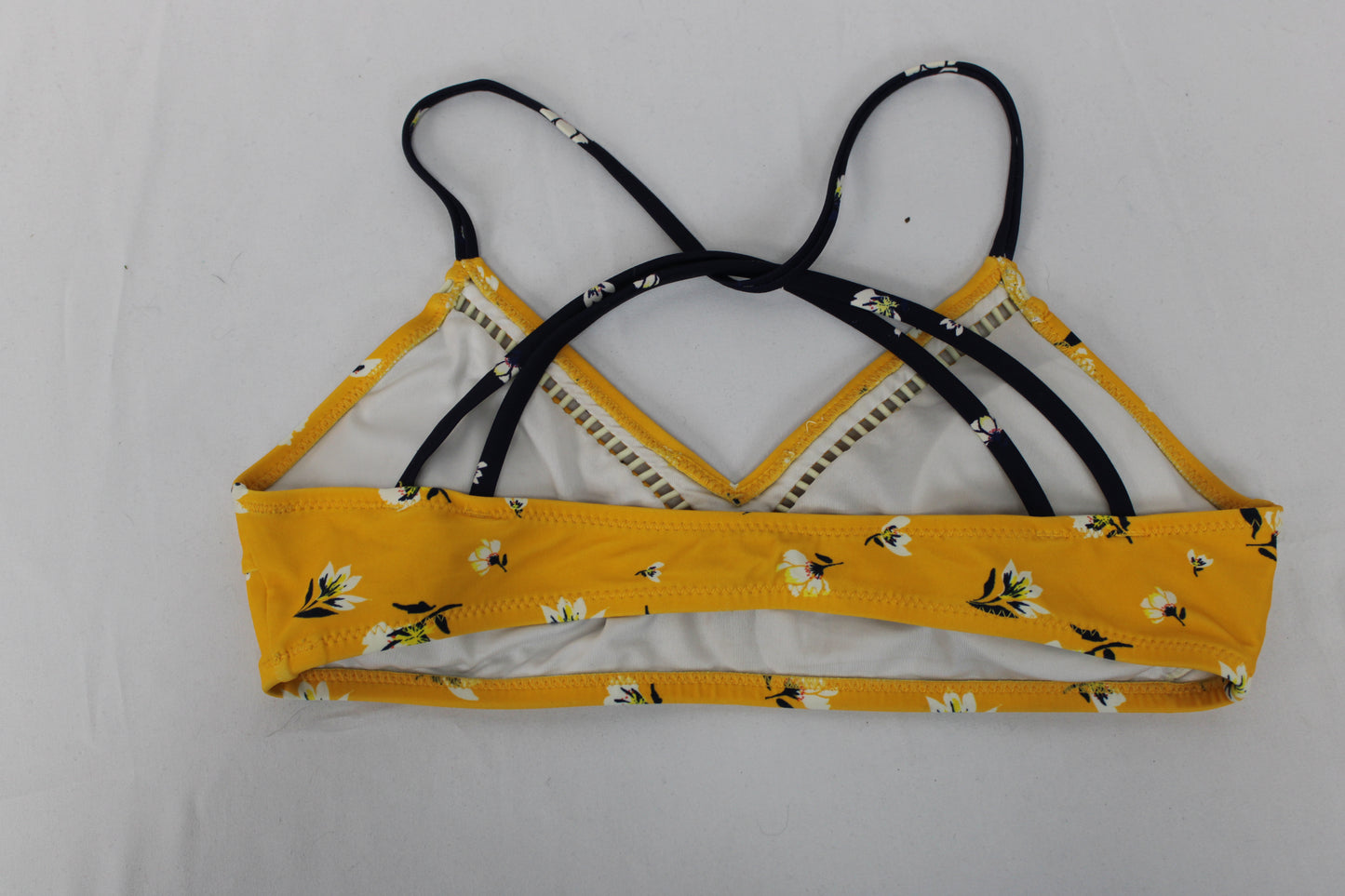 Floral Swimsuit Top, Yellow, Women’s L