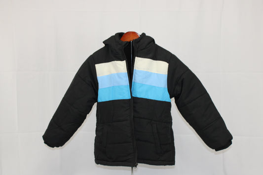 Operation Warm Black/white/blue Down Jacket, Youth 10-12