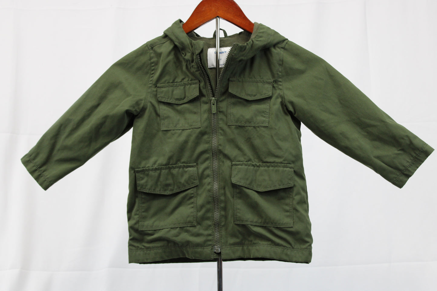 Old Navy Green Hooded Jacket, 3T