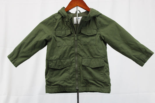 Old Navy Green Hooded Jacket, 3T