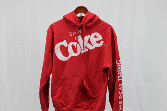 Coca-Cola Red Hooded Sweatshirt, M