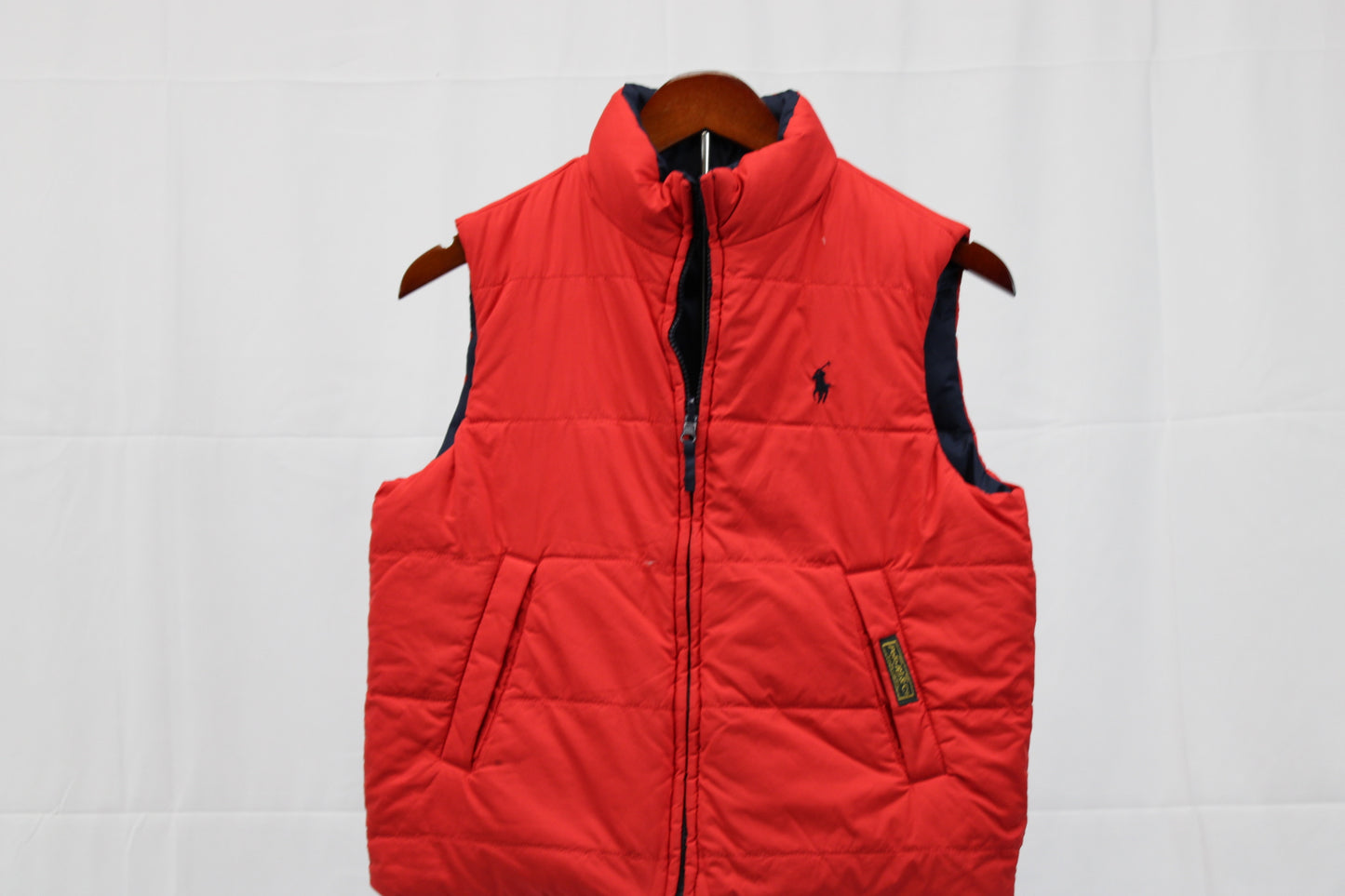 Polo Red/Blue Reversible Down Vest, Youth M(10-12)