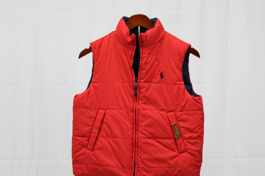 Polo Red/Blue Reversible Down Vest, Youth M(10-12)