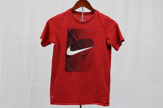 Nike Dri-fit Red Short Sleeve Shirt, Youth L