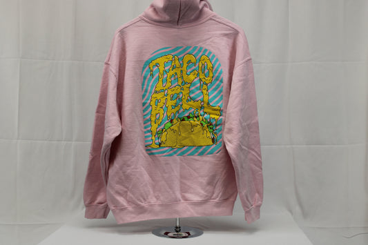 Taco Bell Pink Hooded Sweatshirt, L