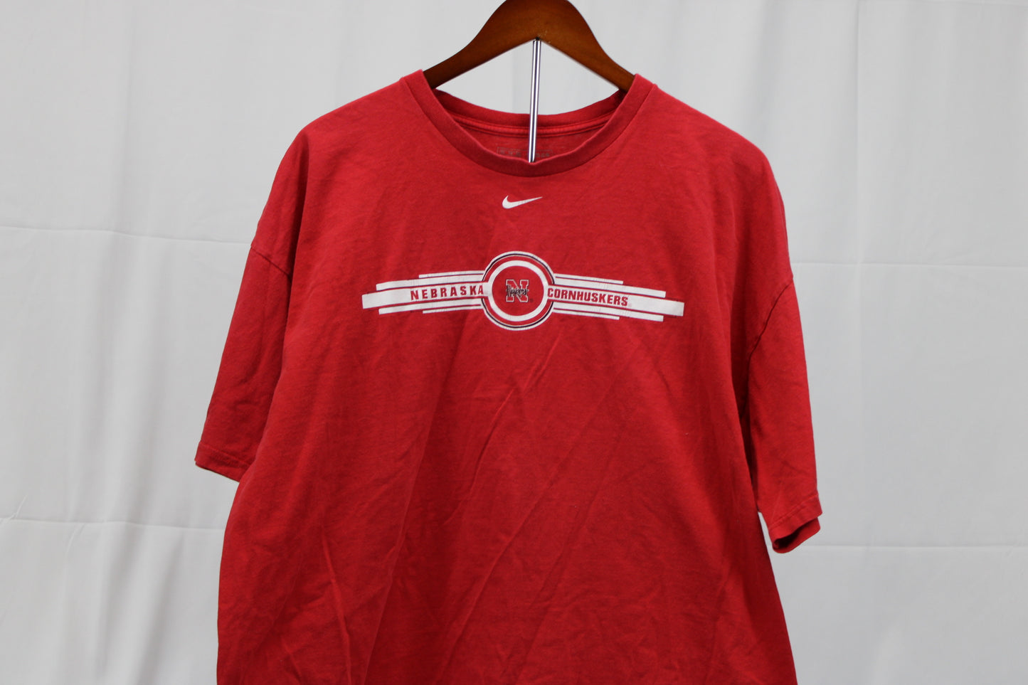 Nike Huskers Red Short Sleeve Shirt, 2XL