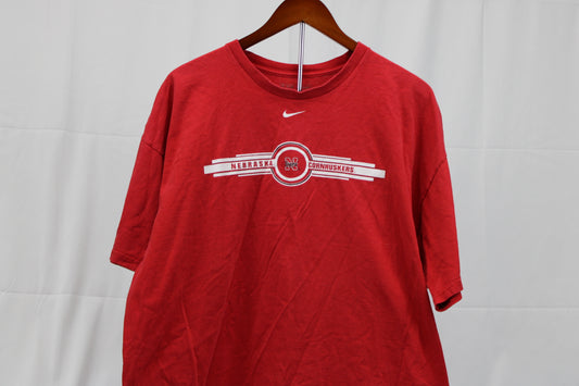 Nike Huskers Red Short Sleeve Shirt, 2XL