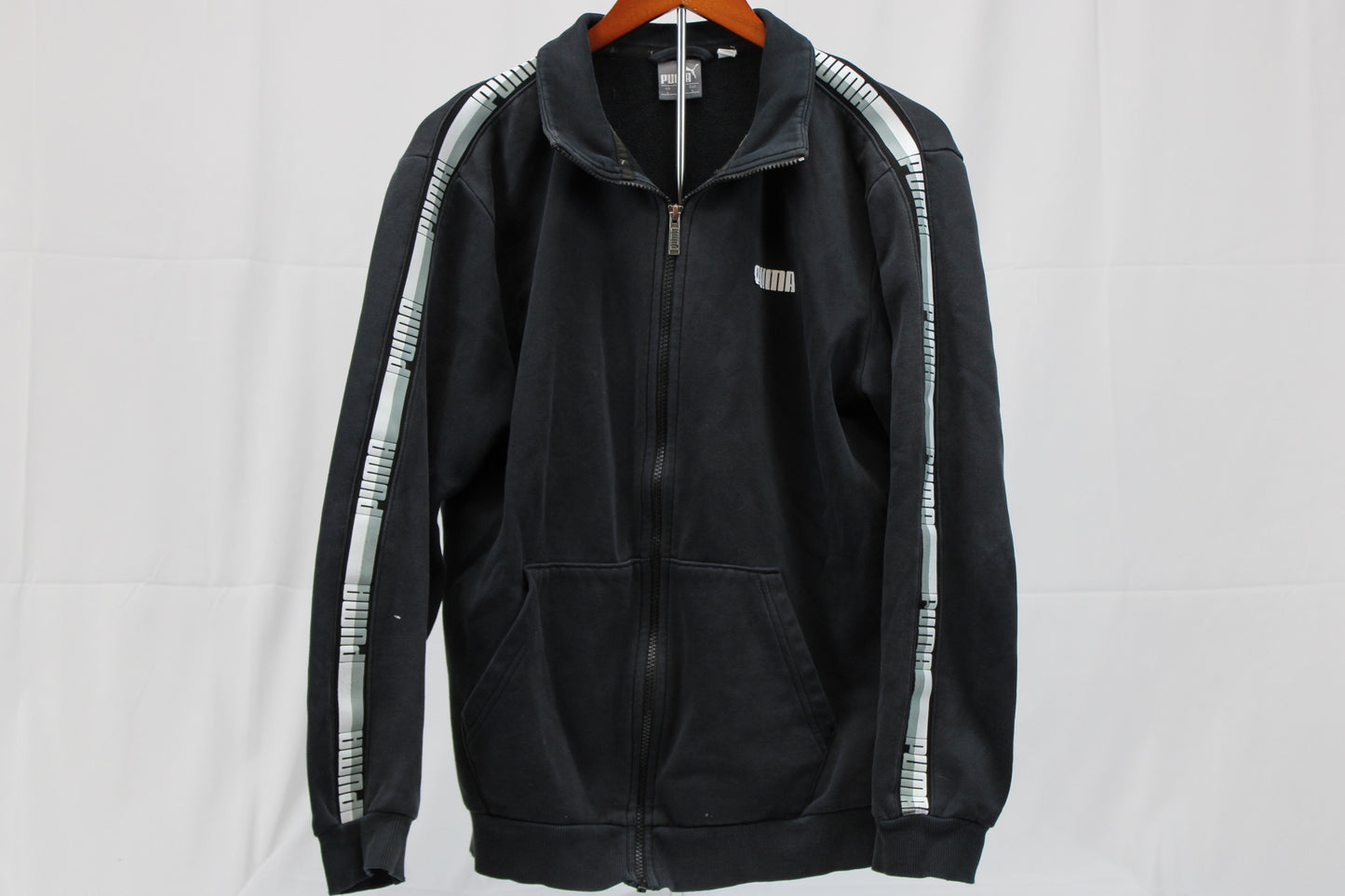 Puma Black Full Zip Sweater, L