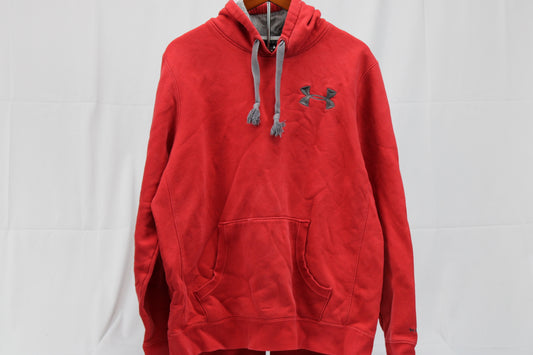 Under Armour Red/Grey Hooded Sweatshirt, L