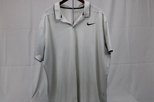 Nike White Collared Golf Shirt, 2XL