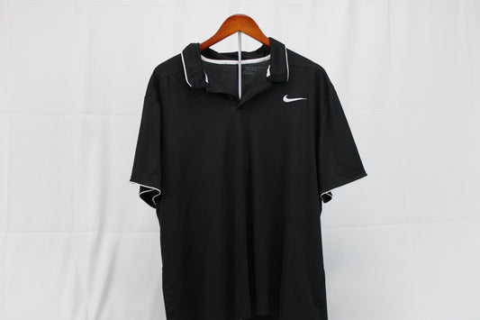 Nike Black Collared Golf Shirt, 2XL