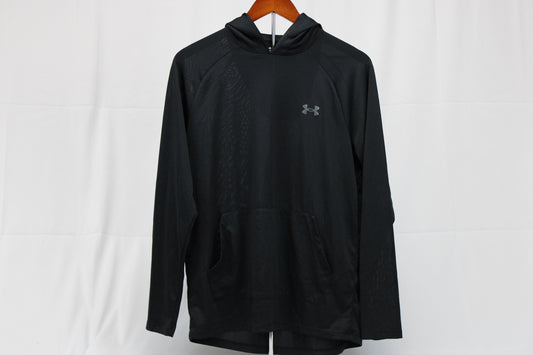 Under Armour Active Black Long Sleeve Hooded Shirt, L