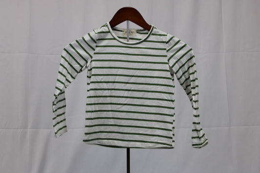 Btween White/Green Long Sleeve Shirt, 2T