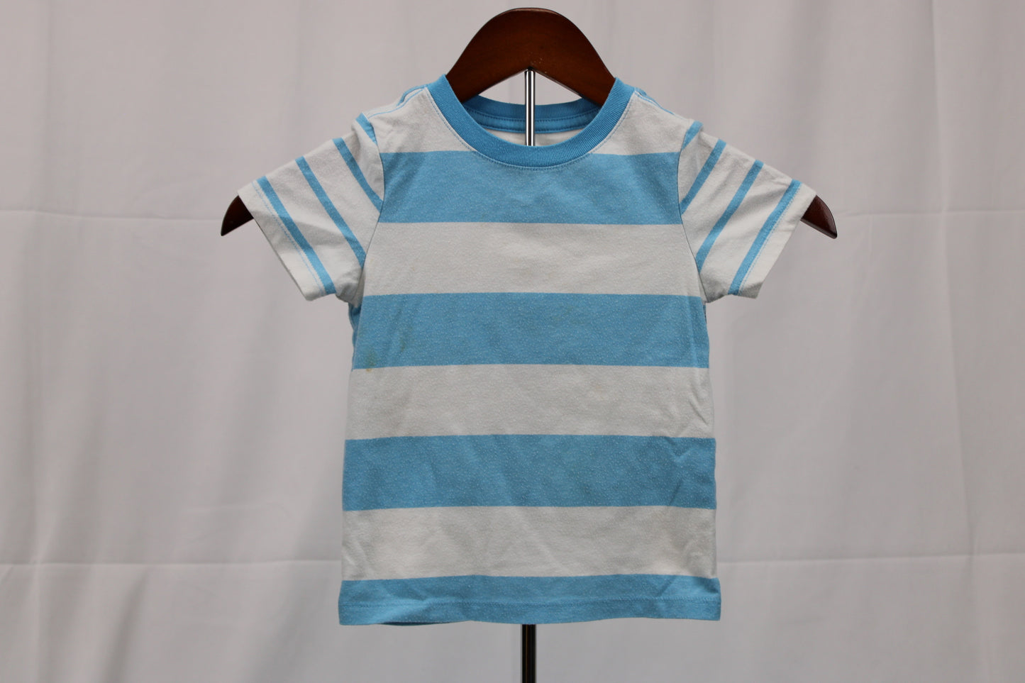 Cat & Jack Blue/White Stripe Shirt, 2T